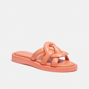 Coach Georgie Woven Leather Sandals NWOT